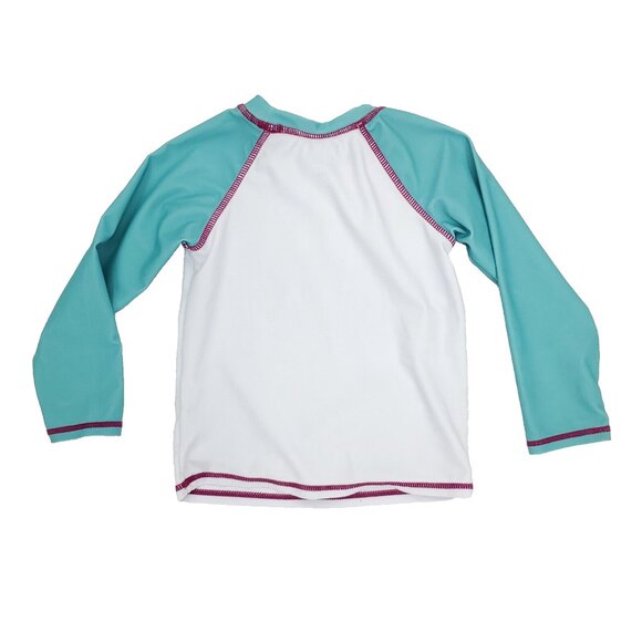 Sovereign Code Rash Guard Boys 24M Months Aqua Blue White Pirate Ship Swim Top - Picture 6 of 9